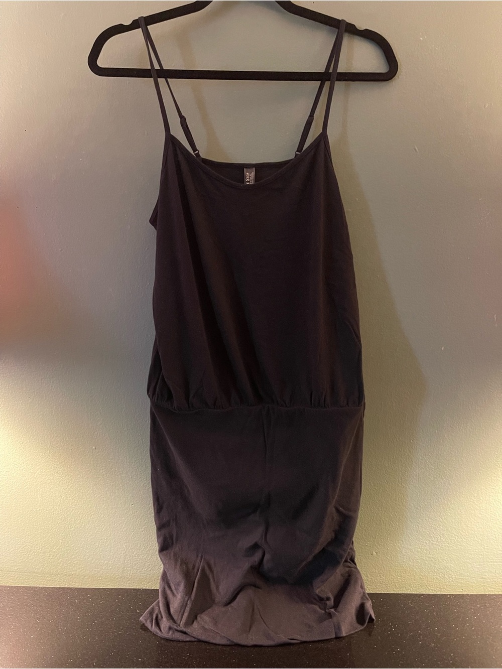 Black Spaghetti Strap Slip Dress